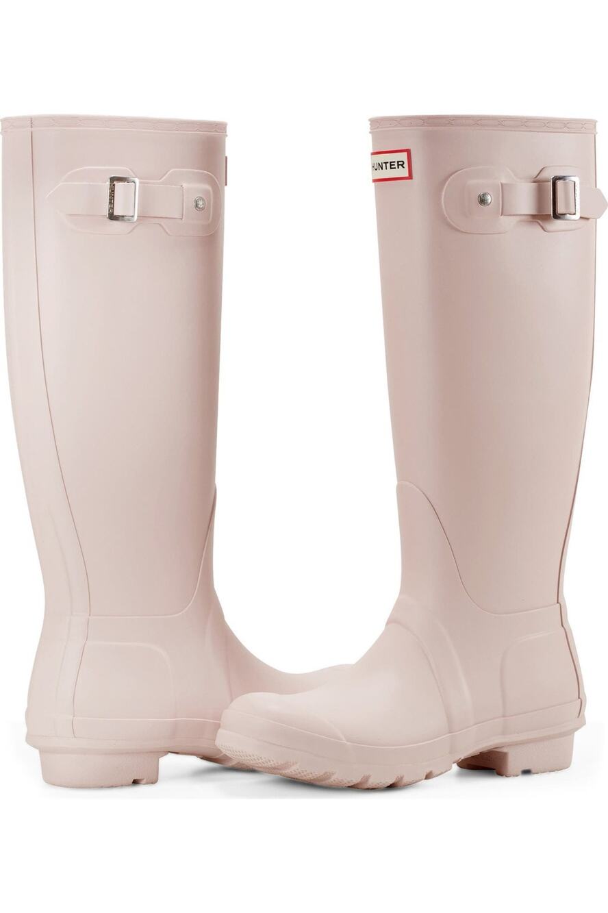 HUNTER Women's ORIGINAL TALL RAIN BOOTS WATERPROOF Light Natural 10 M